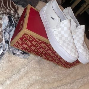 white checkered vans